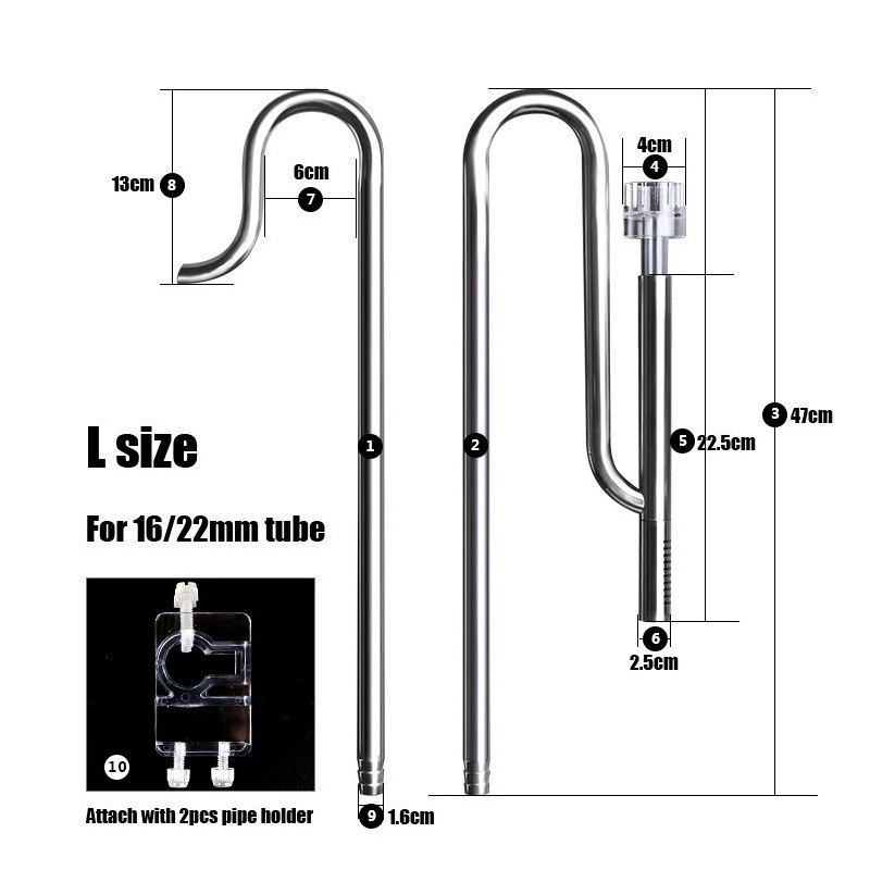 Metalowy komplet wlot/wylot 16/22mm ze skimmerem