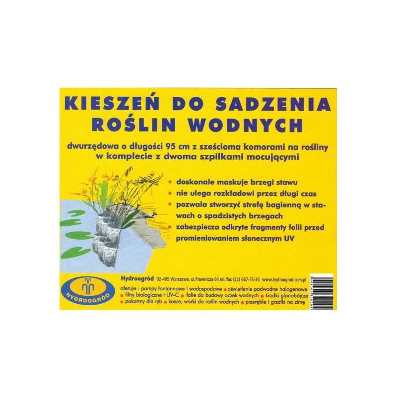 Woreczek / kieszeń do roślin wodnych dwurzędowa 95cm