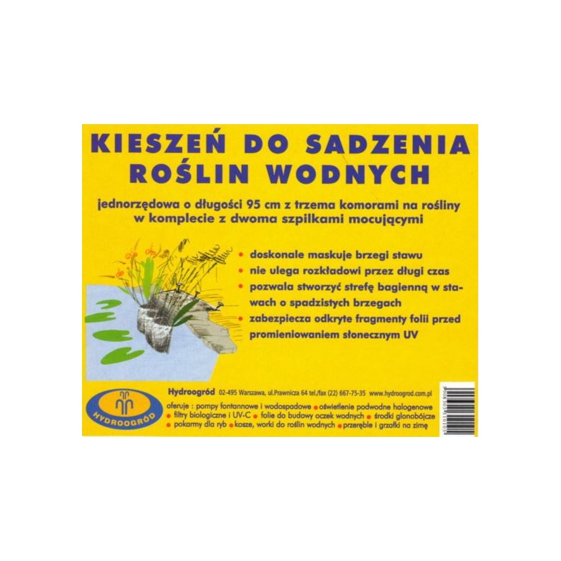 Woreczek / kieszeń do roślin wodnych dwurzędowa 95cm