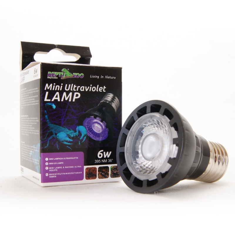 Repti-Zoo Mini UV LED 6W - Lila lampa för skorpioner