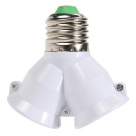 Adattatore DoublePower per lampadine E27