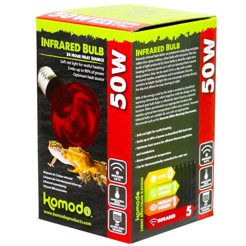 Komodo infraröd värmelampa 75W