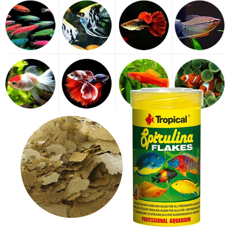 Tropical Spirulina Flakes 300ml - Voeding voor vissen