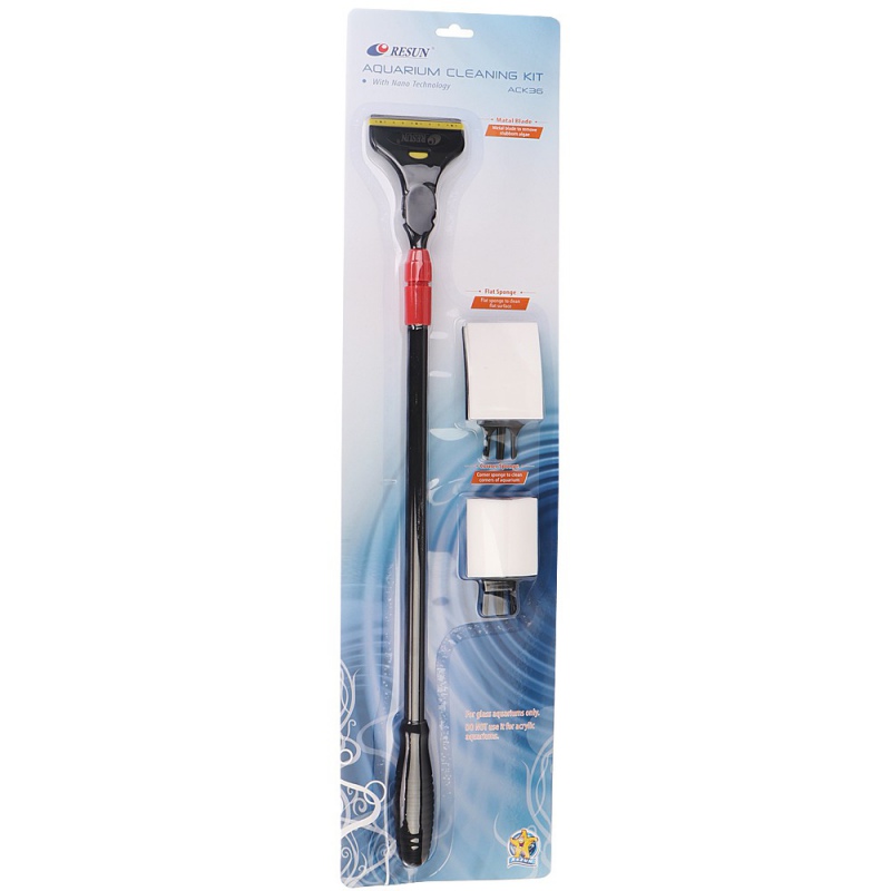 Resun Aqua Clean Kit 60-90cm - czyścik gąbkowy i skrobak 3w1