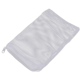 Net White Media Bag - Mesh with Zipper 15x20cm