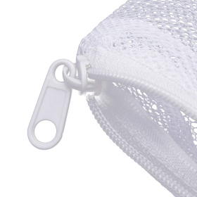 Net White Media Bag - Mesh with Zipper 15x20cm