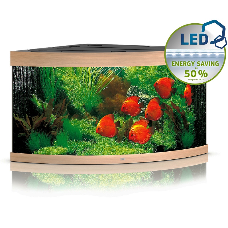 Juwel Trigon 350 LED aquarium in helder hout