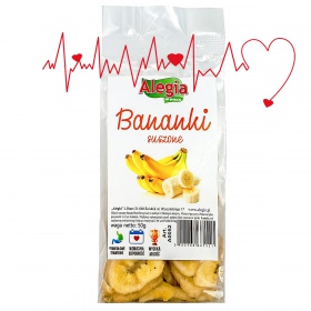 Bananas secas Alegia - Petisco natural 50g