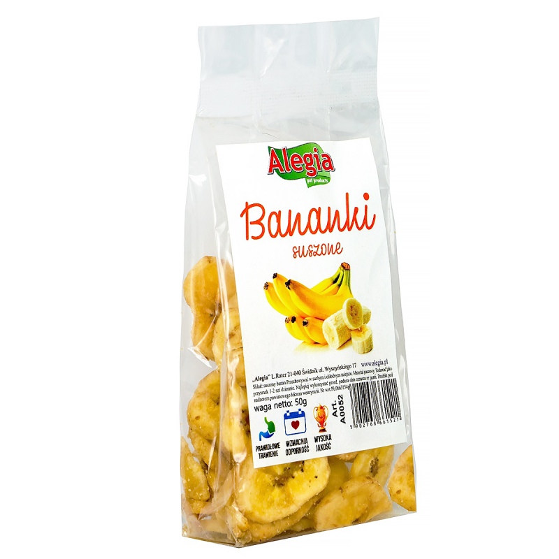 Alegia Džiovinti bananai 50g