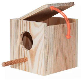 Casa de madera para aves exóticas