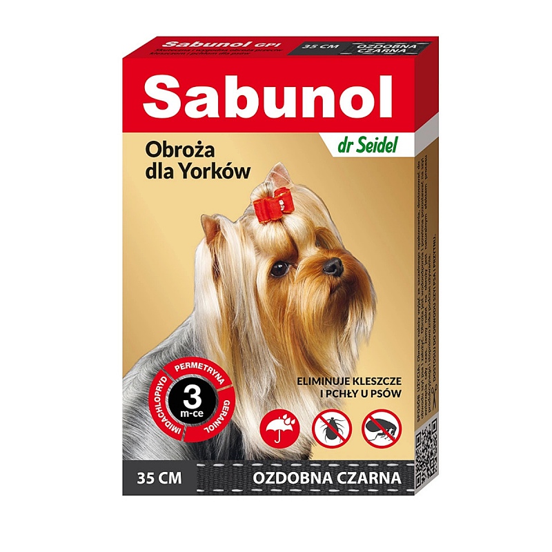 SABUNOL Biocidal Collar for Dog 35cm Black