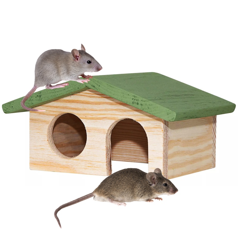 Nature Mouse Home M - Wooden House for Rodents