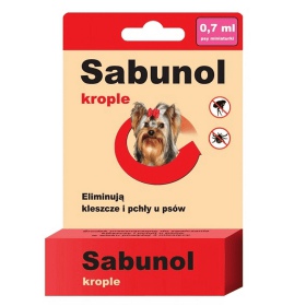 Sabunol Little Dogs 0,7ml - krople na pchły kleszcze dla małych psów