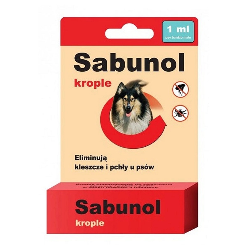 Sabunol Medium Dogs 1ml - krople na pchły kleszcze dla średnich psów