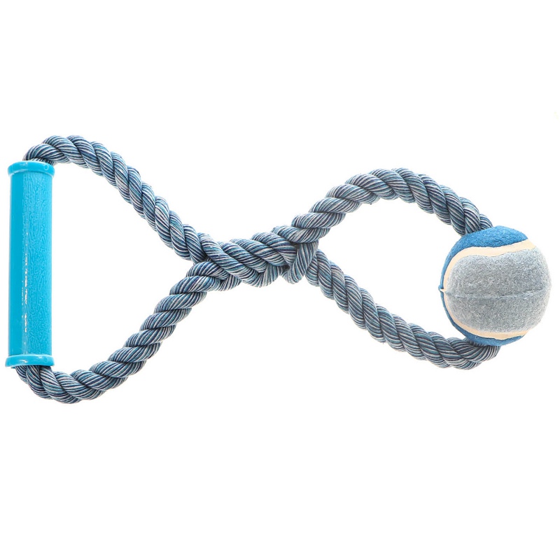 Brinquedo HappyPet Knots com bola de ténis