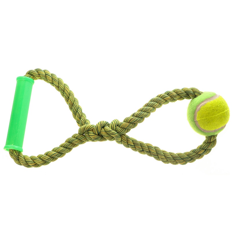 HappyPet Knots - Piłka tenisowa z plecionym sznurem