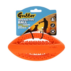 HappyPet Rugby Ball Mini - Rubber Ball for Dogs