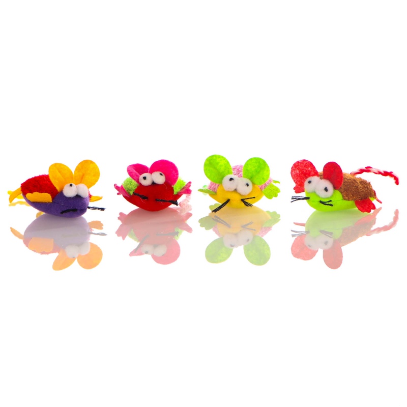 HappyPet Fuzzy Mice - Pieni pehmohiiri kissoille