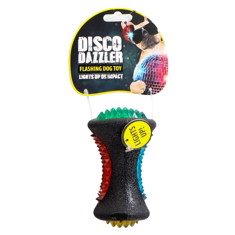 Jouet à mâcher Disco Dazzler LED pour chien