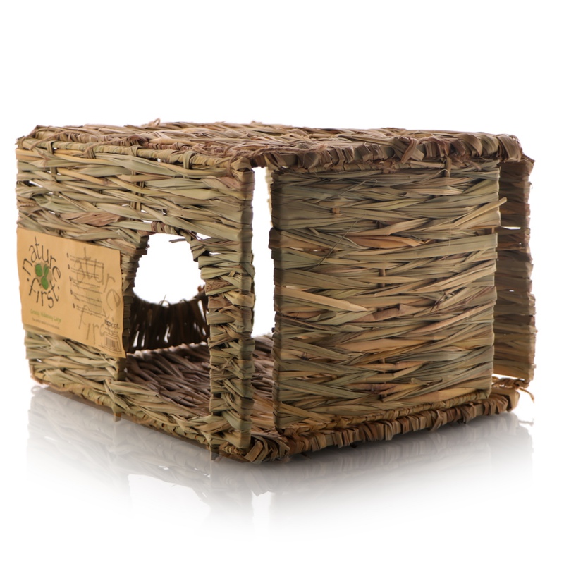 Natural Grass House for Rodents - Large