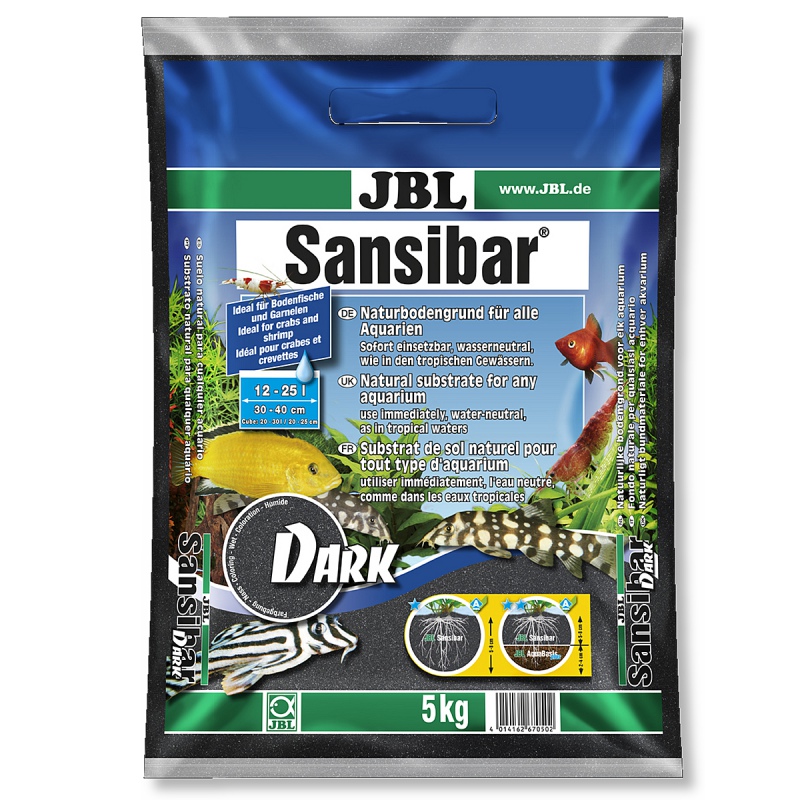 JBL Sansibar Dark 5kg - Черен субстрат