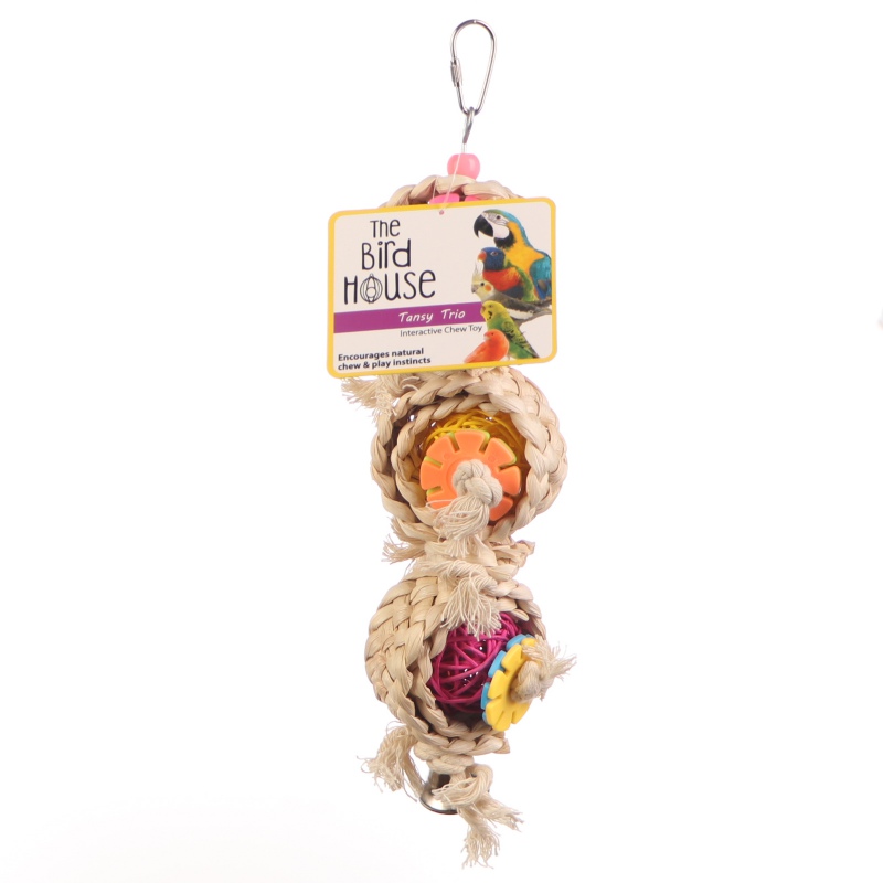 HappyPet Tansy Trio - Jouet Coloré pour Oiseaux