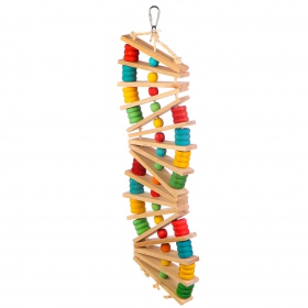 Jouet en bois Rainbow Wave pour oiseaux