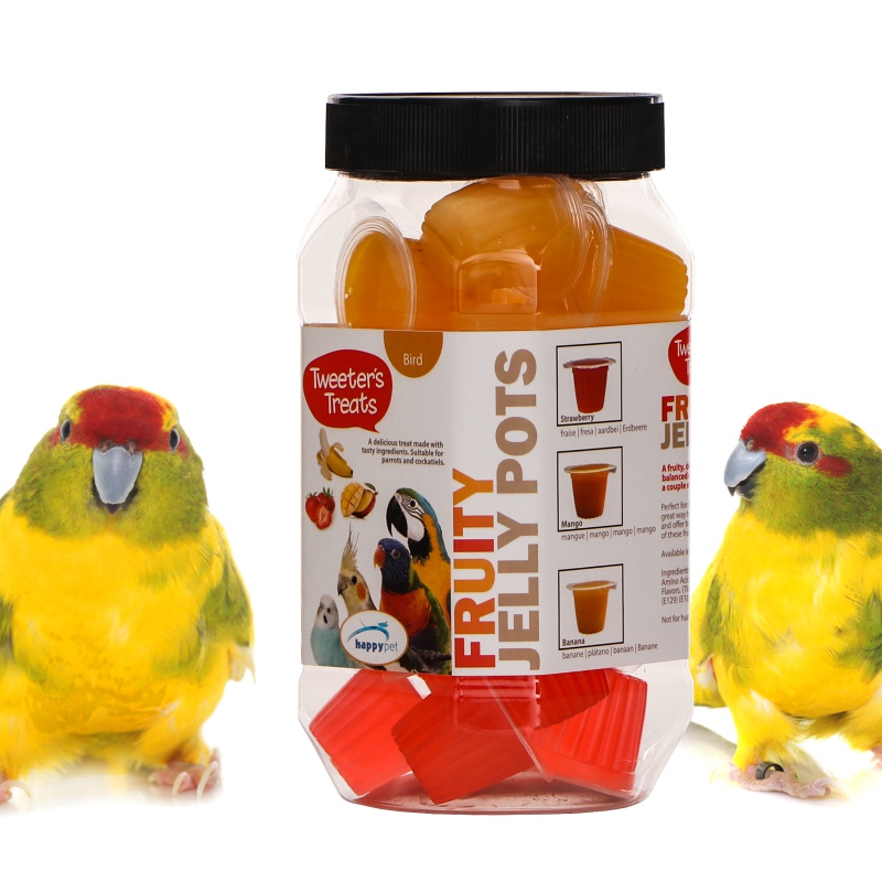 HappyPet Tweeter's Treats Fruity Jelly Pots 27 sztuk - mix smaków