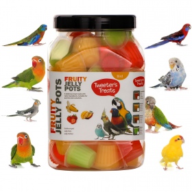 HappyPet Tweeter's Treats Fruity Jelly Pots 60 sztuk