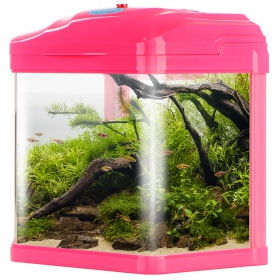 SUNSUN Pika-Pika - 3L Pink Aquarium