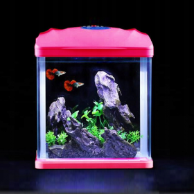 SunSun HR-320 Aquarium Set rosa 19l - Komplettes Set