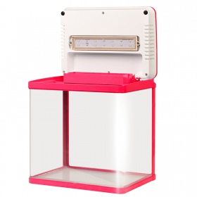 Acuario SunSun HGR-300 rosa 14L