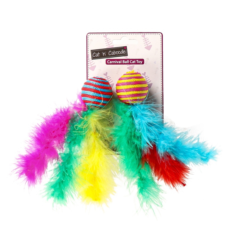 Balles à plumes HappyPet pour chats