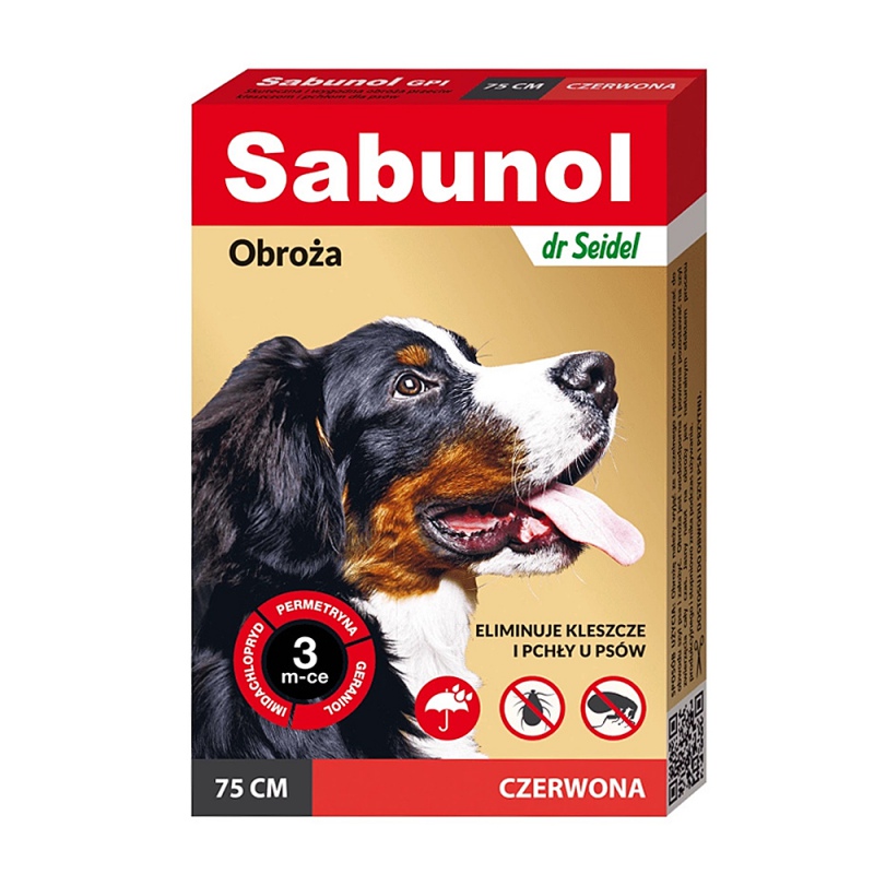 SABUNOL PLUS Halsband voor Honden 75cm Rood