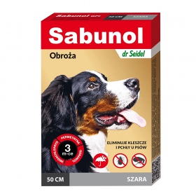 SABUNOL halsband för hund - grå 50 cm