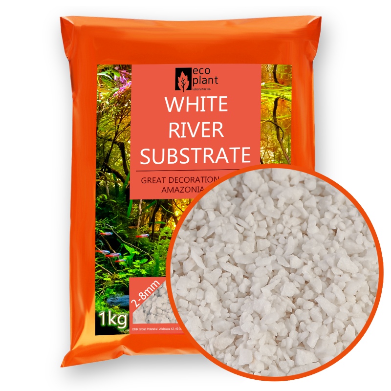 Eco Plant Weißer Fluss 1kg - natürlicher Aquarienkies