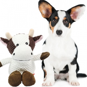 Pet Nova squeaky cow plush toy - 32cm