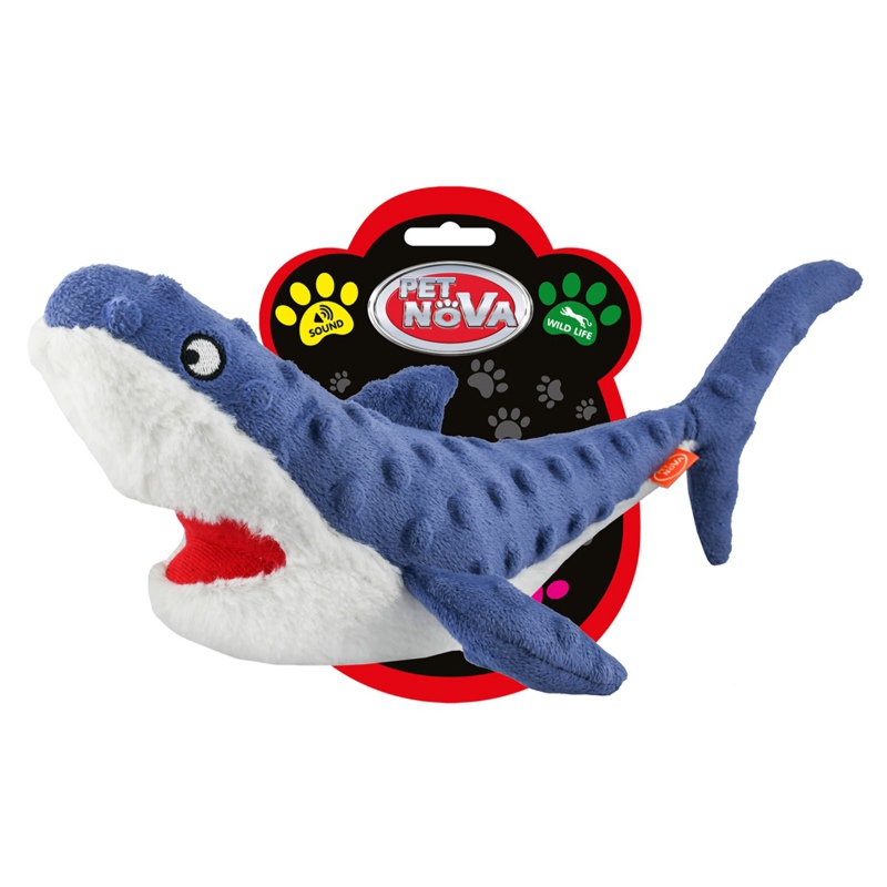 Pet Nova Squeaky Shark Toy 32cm