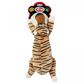 Tigre chirriante de peluche para perros