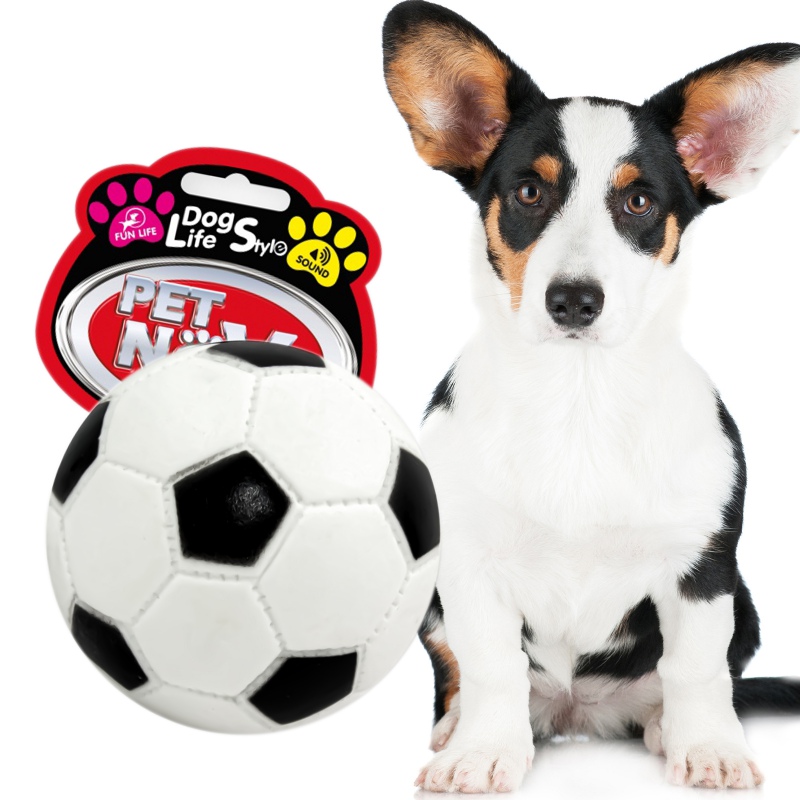 Pet Nova rubber toy - football ball 7cm