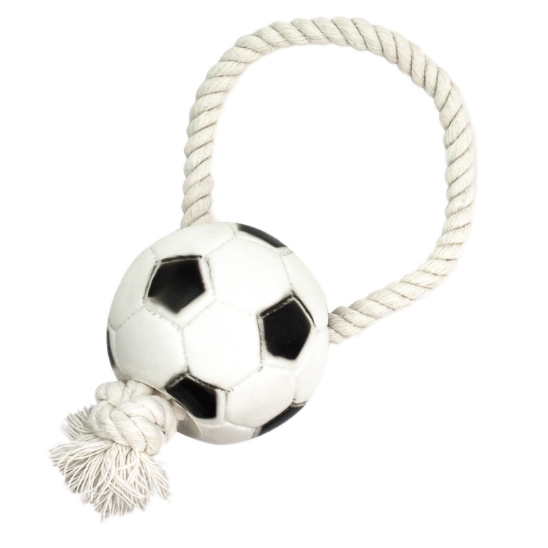 Bola de futebol Pet Nova com corda