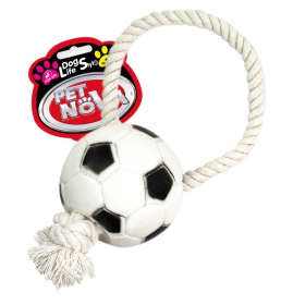 Bola de futebol Pet Nova com corda