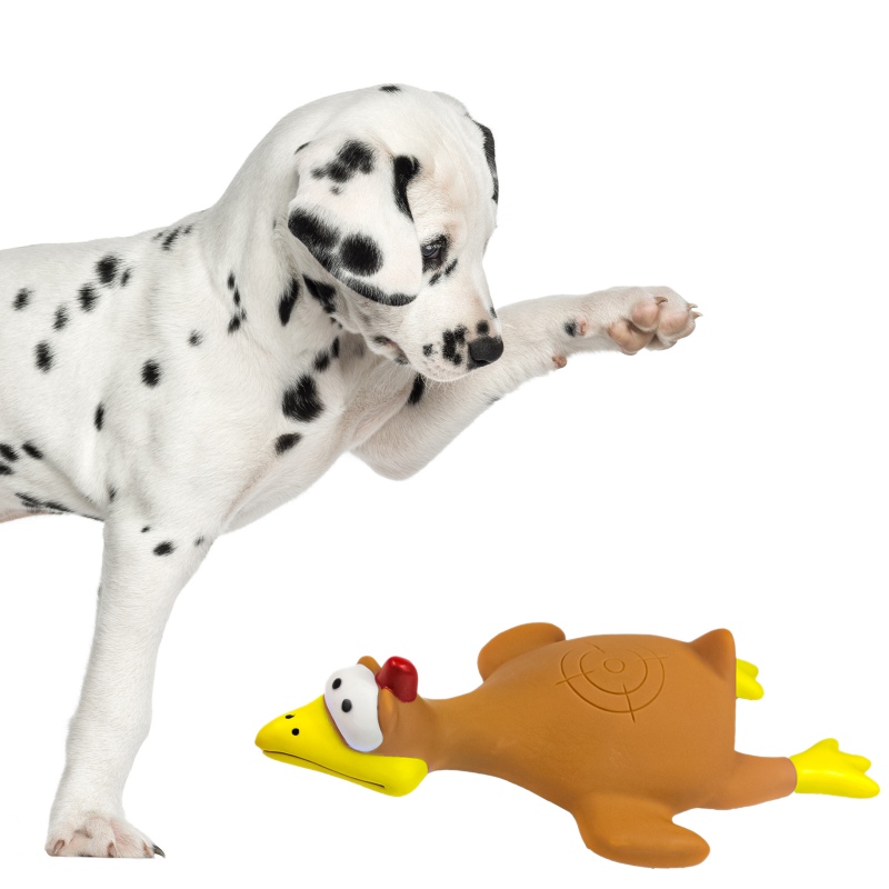 Pet Nova rubber toy - brown chicken