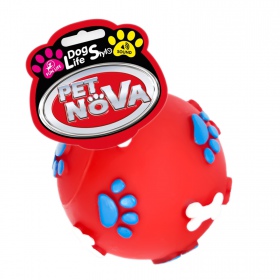 Pelota de goma Pet Nova - diseño de patas y huesos