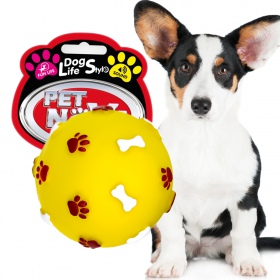 Pet Nova - Gummiball Spielzeug 7.5cm Gelb