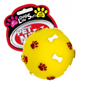 Pet Nova - Gummiball Spielzeug 7.5cm Gelb