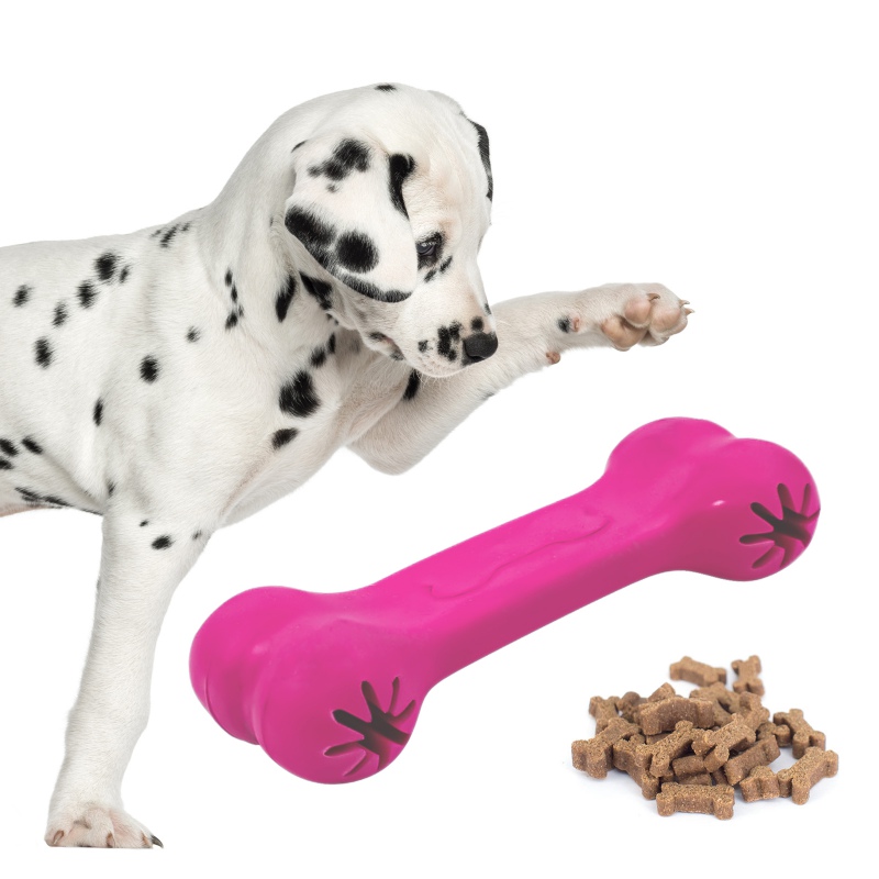 Brinquedo Osso Rosa para Pets com Aroma de Carne