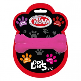 Brinquedo Osso Rosa para Pets com Aroma de Carne