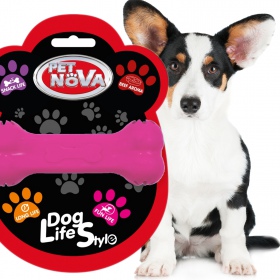 Brinquedo Osso Rosa para Pets com Aroma de Carne