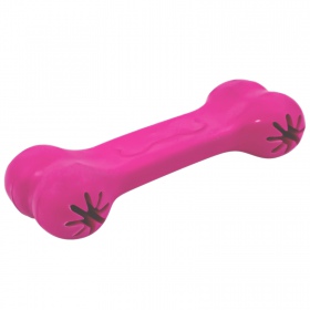 Brinquedo Osso Rosa para Pets com Aroma de Carne